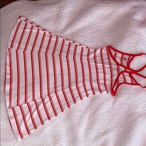 Abercrombie red and white dress